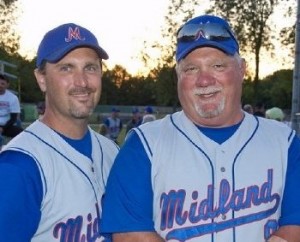 Clint Beane (R) with son Kyle Beane (L)