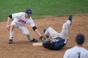 Tag play at second at USA MNT Selection camp Saturday at Irvine, CA (photo by Maddy Flanagan, click to enlarge)