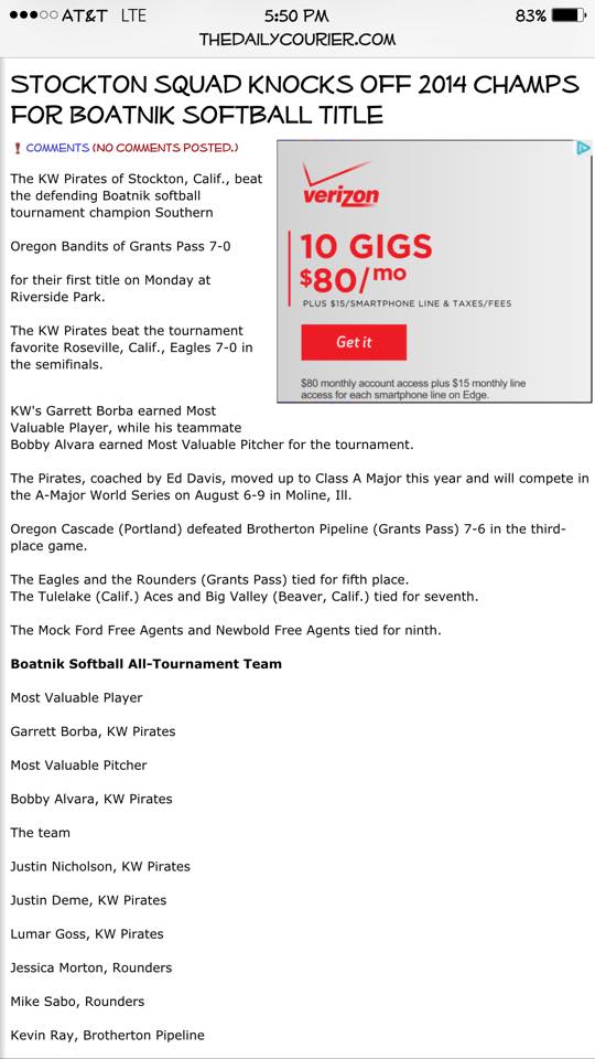 From the Daily Courier, Grants Pass Oregon