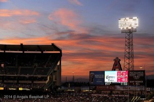 ""The sky looked like a scoop of rainbow sherbet tonight"